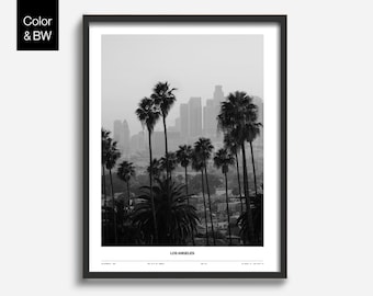 Los Angeles California Photo Poster, LA City Travel Modern Minimalist Wall Art Print, Wall Decor