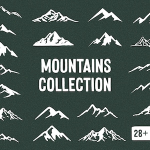 Mountains SVG, PNG, EPS, For Canva, Cricut, Camping clipart, Silhouette, Outdoor, Travel, Landscape