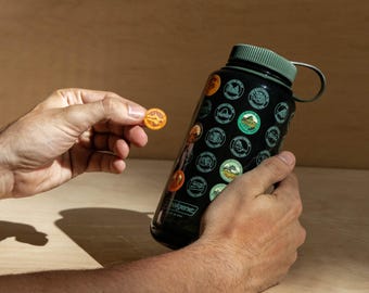 National Park Sticker Bottle with Stickers Nalgene, Checklist Bottle with Stickers, National Park Gift, Plastic 32 oz