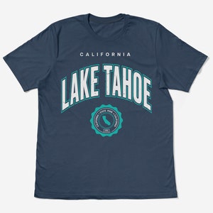 Lake Tahoe State Park California Vintage T-Shirt, Travel Apparel, Varsity Retro Tee