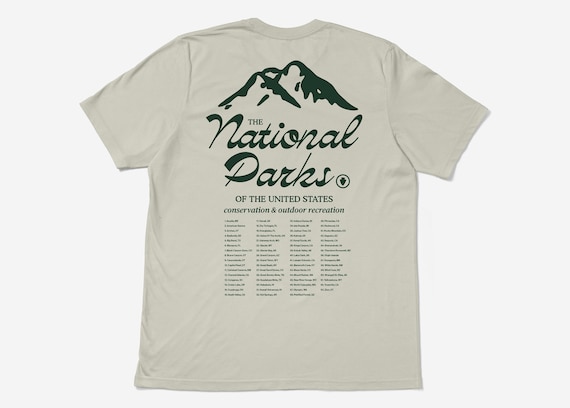 National Parks Park Ranger Mountain Tshirt, Retro Environmental Camping Clothes, Forestcore