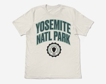 Yosemite National Park Vintage T-Shirt, Travel Apparel, Varsity Tee