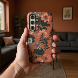 Blumen Handyhülle, Samsung Galaxy S25 24 23 22 21 20 10 | Schönes botanisches Design für Naturliebhaber, Frühlings- und Sommergeschenk