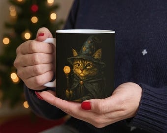 Tovenaarskat-koffiemok: grillige heksenkeramiek drinkgerei