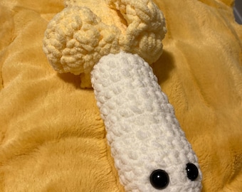 Serpiente de plátano de ganchillo de peluche