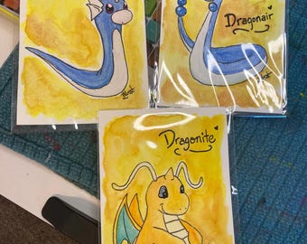 Aquarelset Dratini, Dragonair, Dragonite