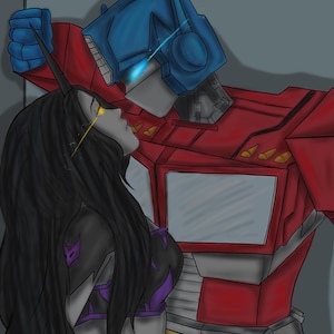Optimus Prime x Lockout (My Transformers OC) Print