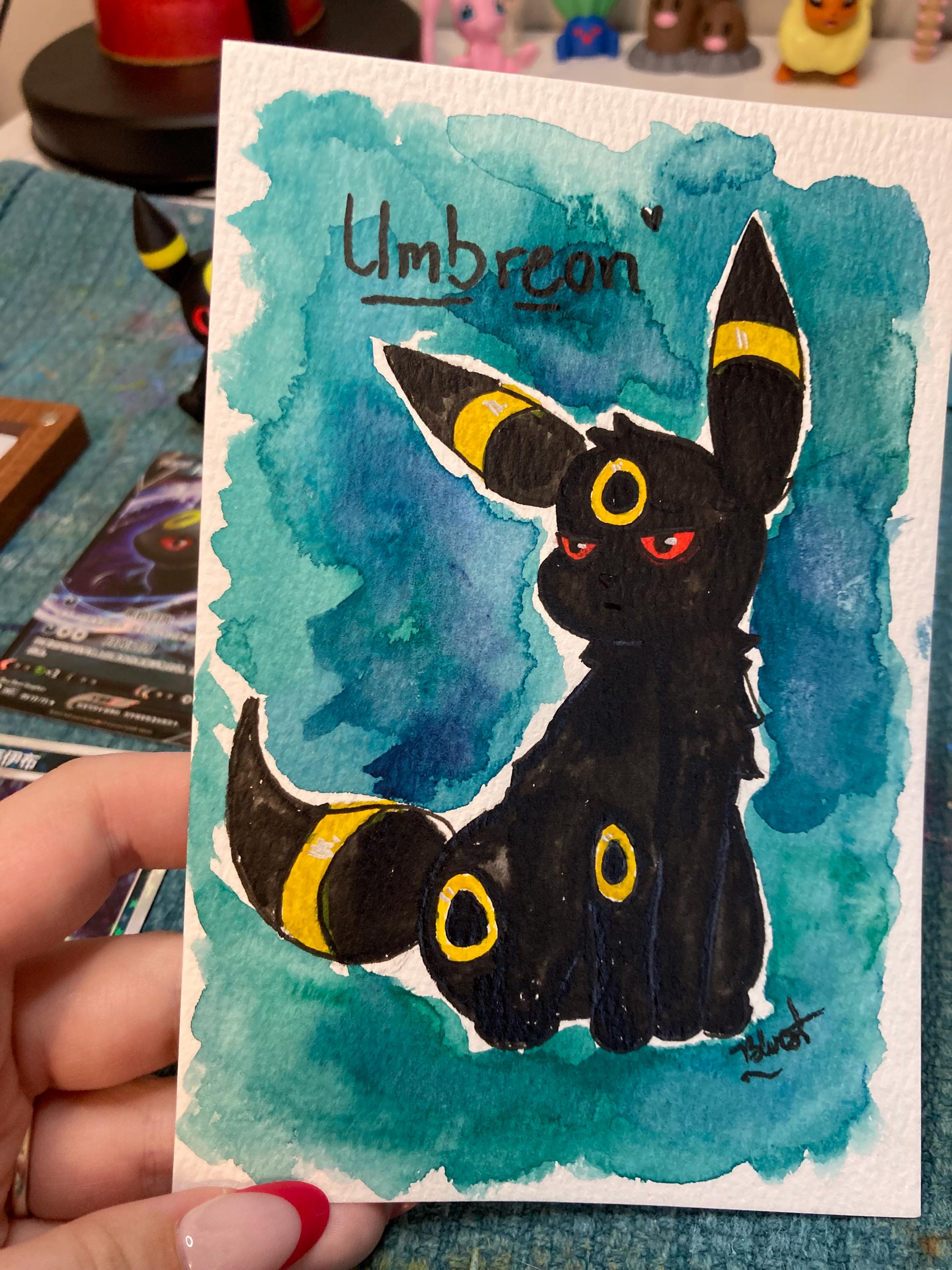 ブラッキーポケモン水彩画 - Etsy 日本