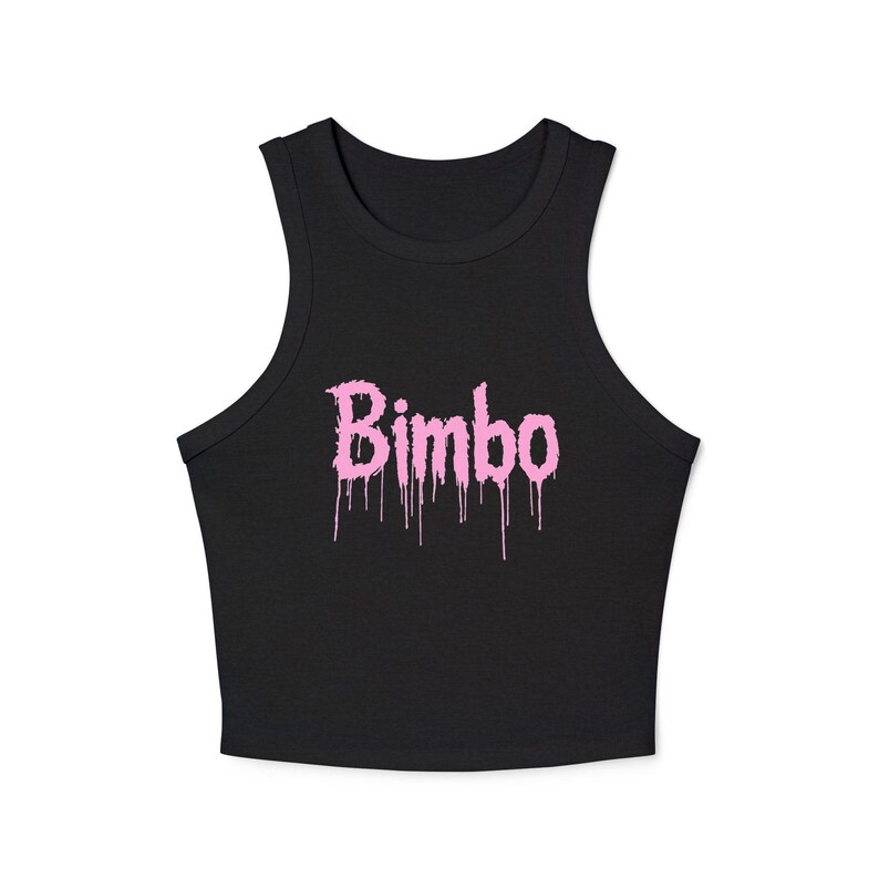 Bimbo micro rib racer tank top, Y2K bimbocore aesthetic, 2000s fashion, Ribbed racer tank top, bimbo aesthetic, Y2K fashion essential image 14