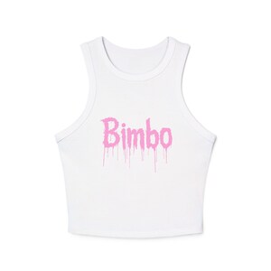 Bimbo micro rib racer tank top, Y2K bimbocore aesthetic, 2000s fashion, Ribbed racer tank top, bimbo aesthetic, Y2K fashion essential image 13