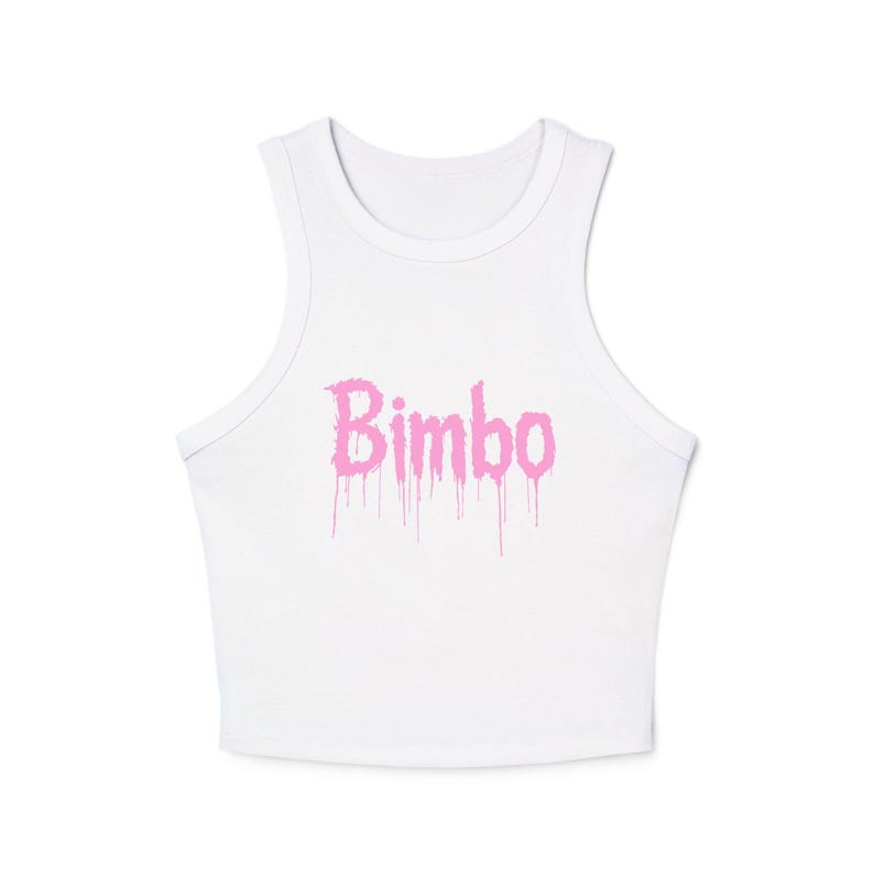 Bimbo micro rib racer tank top, Y2K bimbocore aesthetic, 2000s fashion, Ribbed racer tank top, bimbo aesthetic, Y2K fashion essential image 13