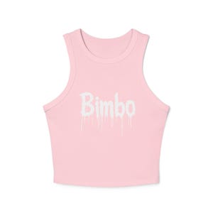 Bimbo micro rib racer tank top, Y2K bimbocore aesthetic, 2000s fashion, Ribbed racer tank top, bimbo aesthetic, Y2K fashion essential image 15