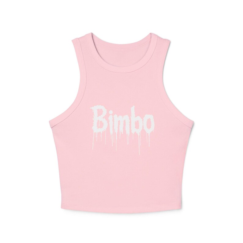 Bimbo micro rib racer tank top, Y2K bimbocore aesthetic, 2000s fashion, Ribbed racer tank top, bimbo aesthetic, Y2K fashion essential image 15