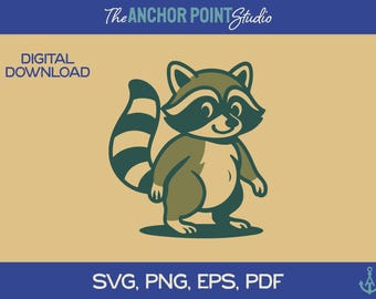 Raccoon SVG, Raccoon PNG, Raccoon Clipart, Raccoon Shirt, Raccoon Sticker, Funny Raccoon svg, Cute Raccoon SVG, Retro Raccoon, Trash Panda