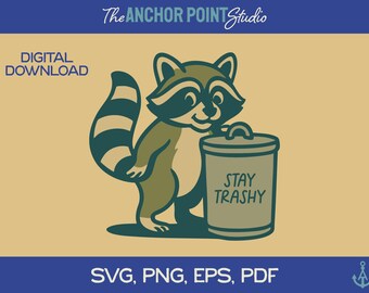 Raccoon SVG, Raccoon PNG, Raccoon Clipart, Raccoon Shirt, Raccoon Sticker, Funny Raccoon svg, Cute Raccoon SVG, Retro Raccoon, Trash Panda