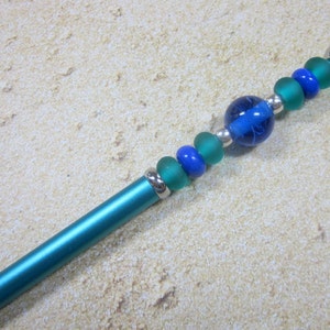 Stylus, Lampwork Beaded, Turquoise, Artisan Crafted, OOAK, SRAJD, Unique, One of a Kind, Touch Screen Stylus