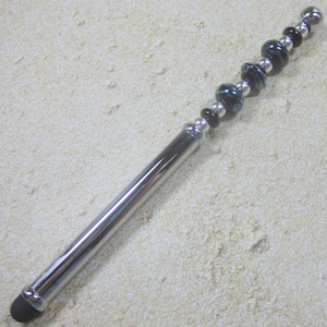 Stift/Stylus, Lampwork Perlen, Silber, handwerklich gefertigt, OOAK, SRAJD, einzigartig, ein Unikat, Touch Screen Stift Bild 4