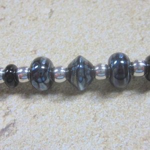 Stylus, Lampwork Beaded, Silver, Artisan Crafted, OOAK, SRAJD, Unique, One of a Kind, Touch Screen Stylus image 1