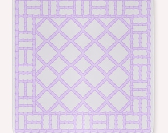Mata bambusowa do mahjonga – fioletowa mata bambusowa w kratkę 33x33