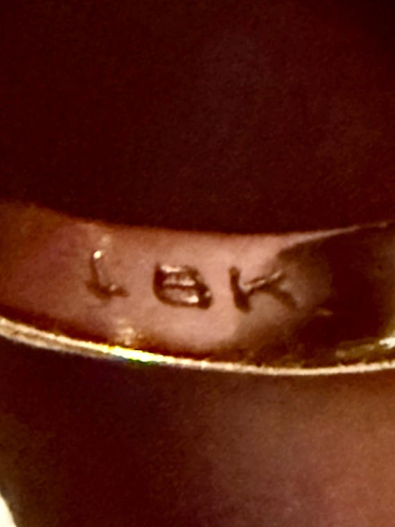 18K Solid Heavy Gold Inca Warrior Ring• Vintage A… - image 4