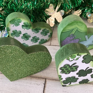 St. Patricks day hearts wood  heart shamcorks,  tiered tray decor rustic decor patriotic farmhouse  st patricks rustic decor St Patricks