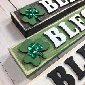 St Patricks Day blocks, tiered tray decor, tray decor, rustic decor, farmhouse decor,  tiered tray decor, st patricks decor, shamrocks