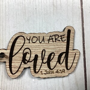 You are loved key tag, wood engraved, engraved key chain, engraved key tag, key holder, key ring, stocking stuffer