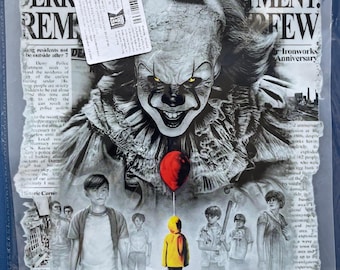 Horror Clown FLOAT Halloween heat transfer print