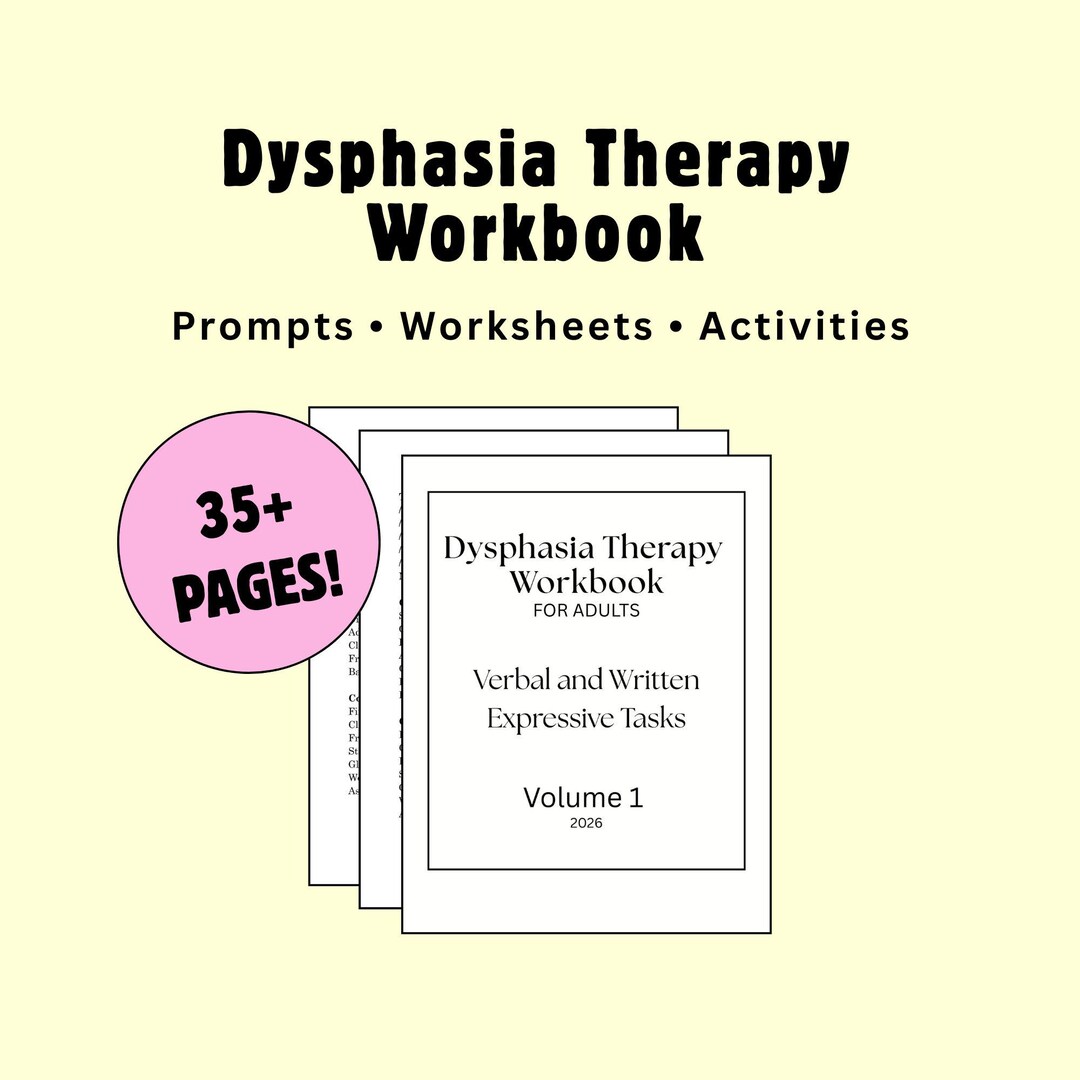 Aphasia Dysphasia Communication Workbook for Adults | 35+ Functional ...
