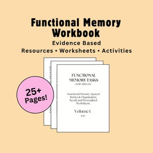 Adult Memory Workbook | Cognitive Rehabilitation, Errorless Learning, Spaced Retrieval (PDF)- Evidence Based- ASHA Aligned