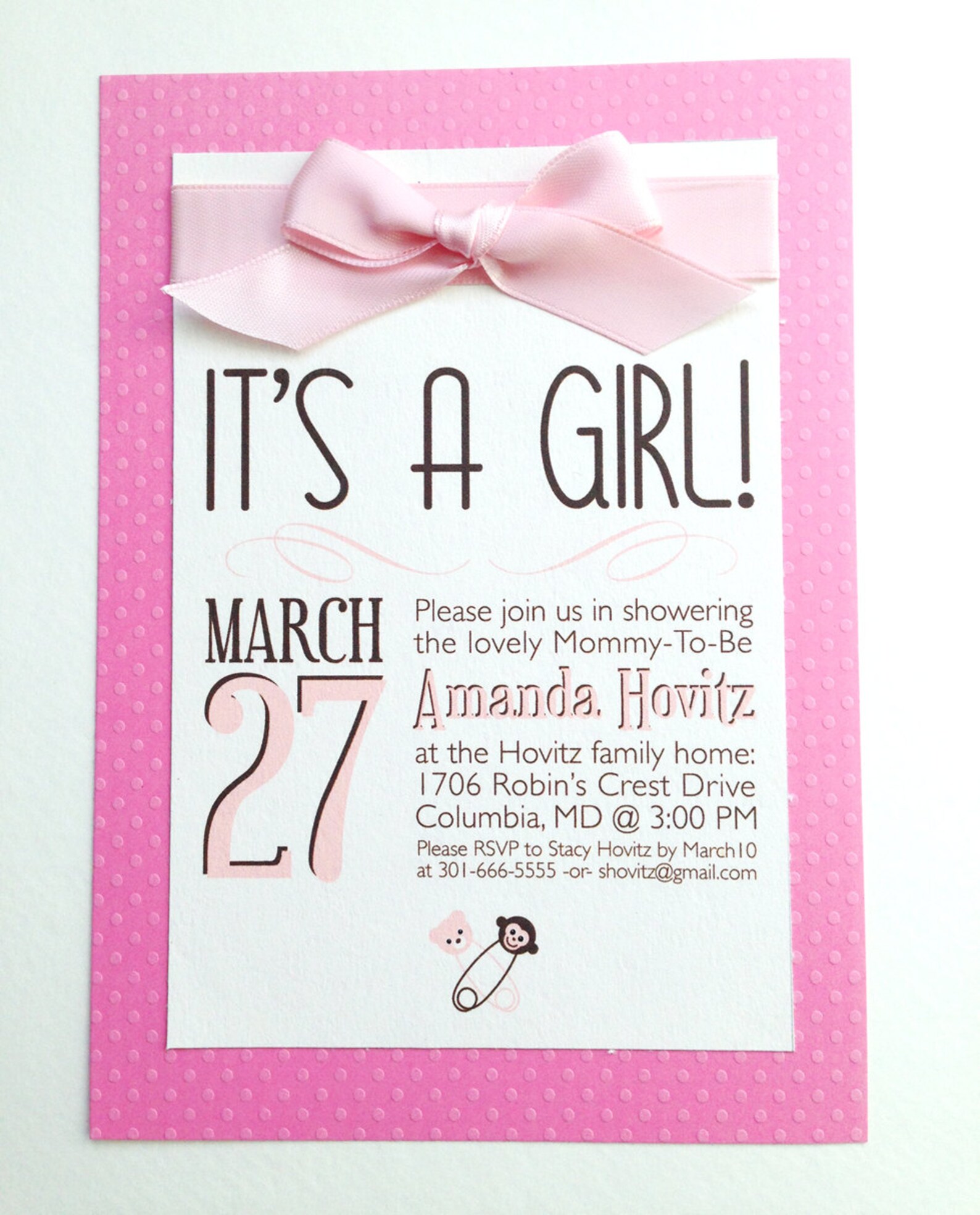It's A Girl Baby Shower Invitations Etsy