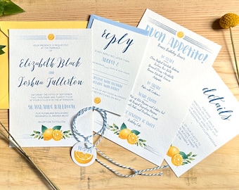 Positano Lemon Wedding Invitations