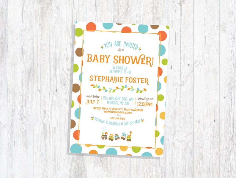 DIGITAL Safari Jungle Baby Shower Invitations