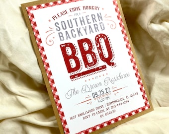 Backyard BBQ Party Invitations