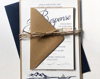 Land and Sea Wedding Invitations