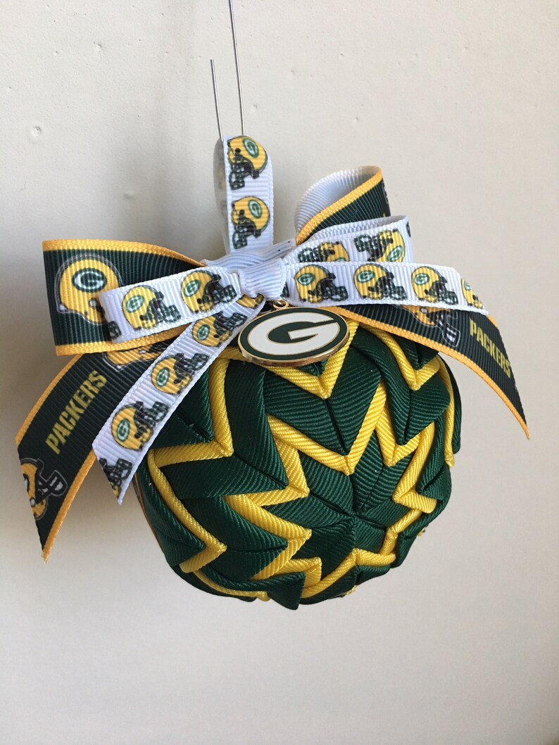 Green Bay Packers Quilted Christmas Ornament Etsy