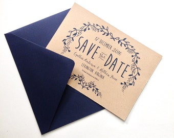 Rustic Winter Save the Dates