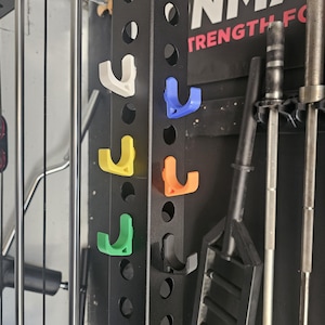 Squat Rack Storage Hooks for 1” Hole Racks