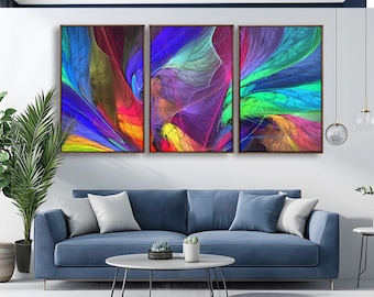 Blue Purple Gold Abstract Canvas Wall Art, Fluid Ink Swirl Print, Navy Lavender Bedroom Decor, Alcohol Ink Style Art, Modern Living Room