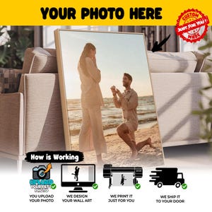 Custom Photo Canvas Print, Personalized Wall Art, Your Image Gallery Wrap, Family Portrait Decor