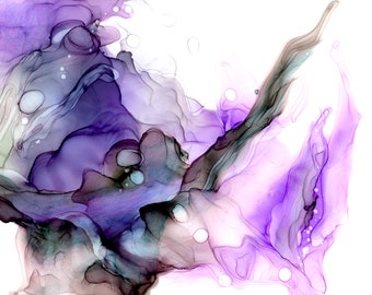 Giclee Art Print, Fluid Painting, Abstract Artwork, Pink Wall Decor, Flow Art Work, Boho Decor, Hippy Print, Whimsical Art, Alcohol Ink Art
