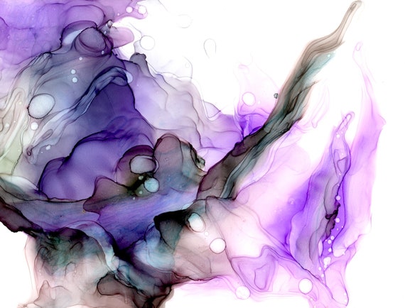 Giclee Art Print, Fluid Painting, Abstract Artwork, Pink Wall Decor, Flow Art Work, Boho Decor, Hippy Print, Whimsical Art, Alcohol Ink Art