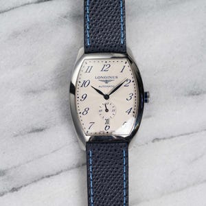 Longines Evidenza Tonneau Silver Guilloche Dial Automatic 2000s