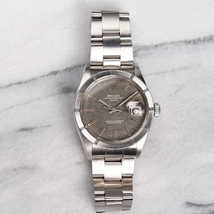Vintage Rolex Oyster Perpetual Reference 1501 Grey Mosaic Dial Automatic 34mm Case