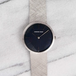 Vintage Audemars Piguet 18K White Gold Blue Dial 1970s Manual Wind 35mm Case