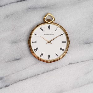 Vintage Audemars Piguet White Roman Dial 18K Yellow Gold w/ Papers