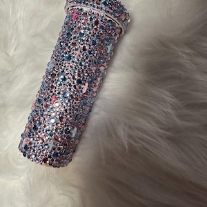 Large Multi-Color Bedazzled Pill Bottle