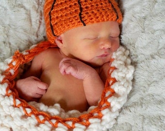 Basketball Newborn outfit , newborn basketball outfit , crochet basketball baby , Baby photography , baby boy basketball outfit