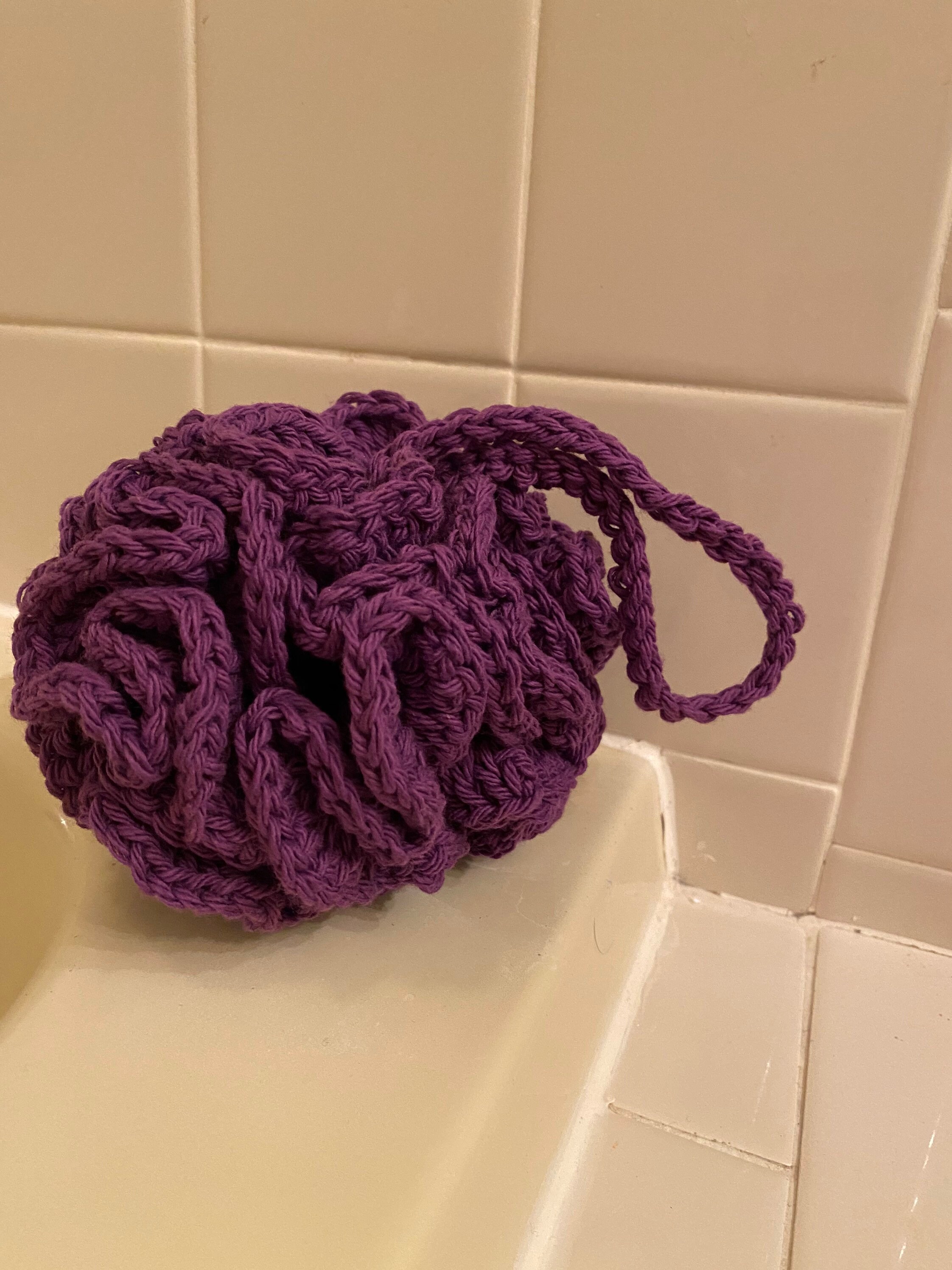 Shower Poof Bath Pouf Plastic Free Bath Pouf Cotton Etsy