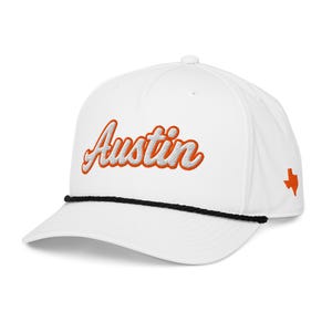 Austin Texas Rope Hat College Football (White/Black)